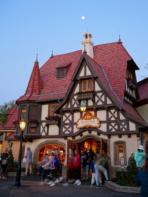 Germany pavilion candy shop around sunset