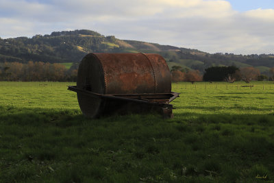 Old Steel Drum Roller