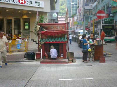 Woman lighting incense