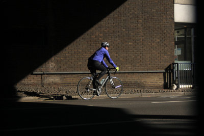 326. Cyclist in Blue