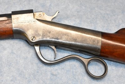 Receiver, Left Side - Note: Non rebated frame, Early Single Ring Lever, and Brown trigger and Marlin hammer