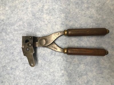 Winchester Bullet Mold - Top - Sprue Cutter Plate Open to Show Cavity - .44 S&W Russian