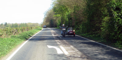 Riding the roads of England.