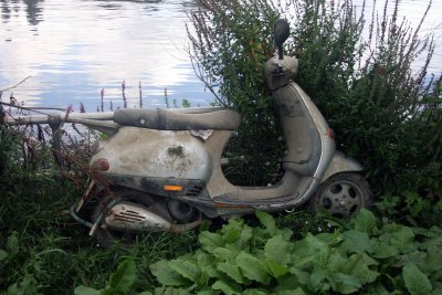 Never park your scooter near a pub by the river. Some morons will always throw it in.