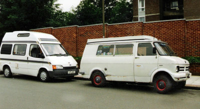 My first van on the right. My second van on the left.