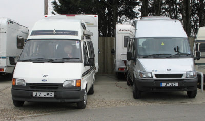 My 2nd van on the left, my 3rd van on the right.