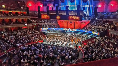 The view from a private box at The Royal Albert Hall.