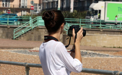 Canon at the seaside.