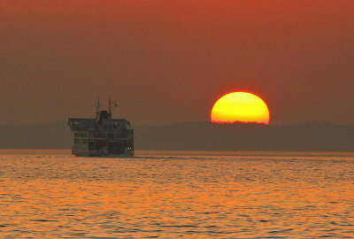 Isle of Wight Ferry going home.