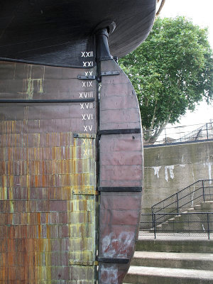 The rudder of the Cutty Sark. Considering the size of  the Cutty Sark it is amazing it can steer the ship