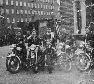 At age 16 on my BSA Gold Star, 500cc single cylinder.
Very close ratio gear box, about 80mph in first gear, 90mph in second gear, 100mph in third gear, speed in fourth varied depending on conditions. I thought I was a very good rider, superb even. By the time I reached 17 years old I realised I was not going to live much longer because of how I rode it.
So I changed to a car. and here I am 62 years later. Sometimes I made good decisions.