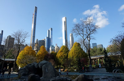 skyline from Central Park Zoo