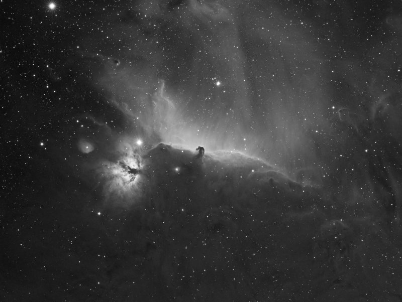Horse Head and Flame Nebula with the 300mm Takumar