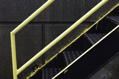 Stairs with Yellow Railing