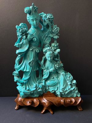Antique Chinese turquoise, 30cm