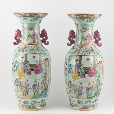 Big pair of Daoguang Vases（道光鎏金对瓶）