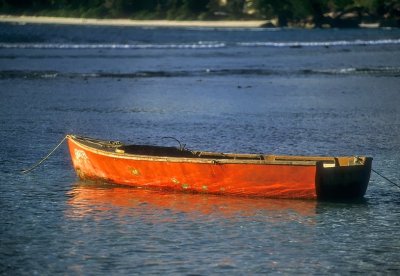 Red Boat at Sunset