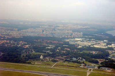 Singapore from the Air: Entering the Clouds