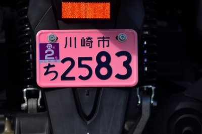 The Pink License Plate On a Bike