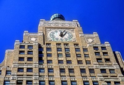 The Art Deco Building with Clock