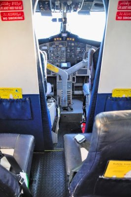View to the Cockpit, DHC-6 Twin Otter Floatplane, 8Q-TME