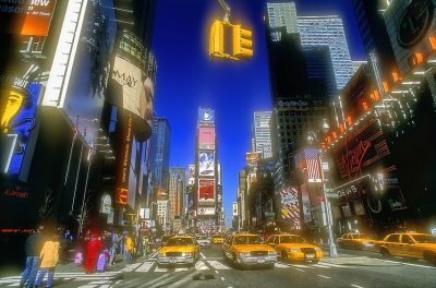 Bustling Times Square