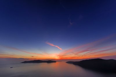 Santorini Sunset Wide