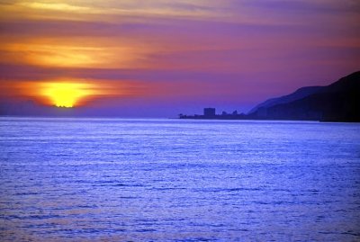 Sunset Over the Caribbean Sea