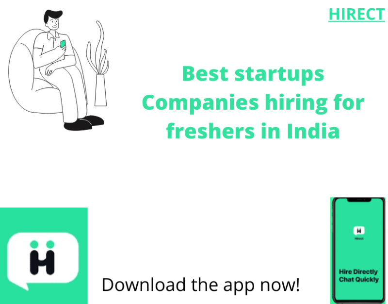 Best startups Companies hiring for freshers in India