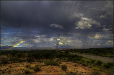 Arizona Desert Monsoon Rainbow