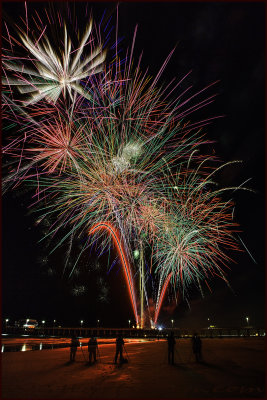 Newport Beach Pier Fireworks