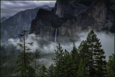 Yosemite Valley Misty Bridalveil Falls