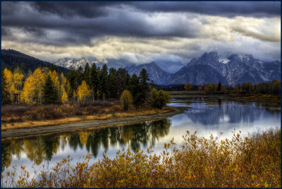 Oxbow Bend Autumn Winter Reflections