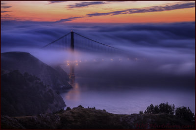 Golden Gate Foggggy Sunrise
