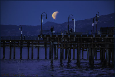 Lunar Eclipse Santa Monica Pier