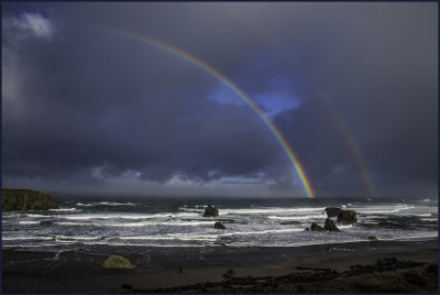 Pacific Coastline Double Rainbow