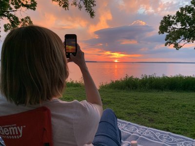 Taking sunset pictures!