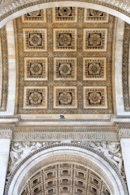 inside of the Arc de Triomphe