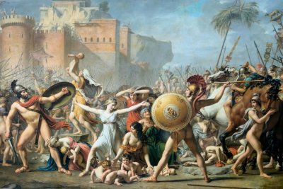 Sabines stopping the fight between the Romans and the Sabines
