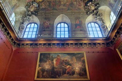 Paintings in the roof of the Louvre Museum