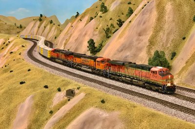 The ballast train along Canyon Siding.