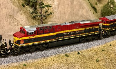 KCS 4777 ES44AC, custom weathered ScaleTrains model.