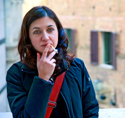 Smoking lady