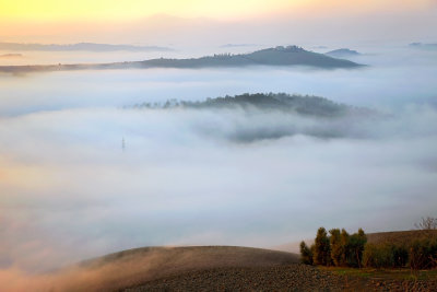 Heavy ground mist in the valleys