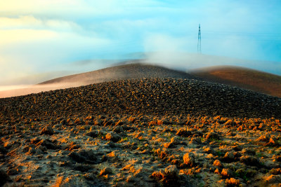 Electric Pole in the mist