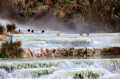 Cascate del Gorello a Saturnia (Sulphurous spring water, at a temperature of 37.5 C)