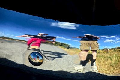 Reflections in a Chevy '51 bumper