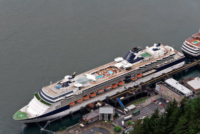 The Millenium in Juneau Harbour, from Mount Roberts