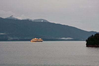 The Oosterdam under way from Juneau