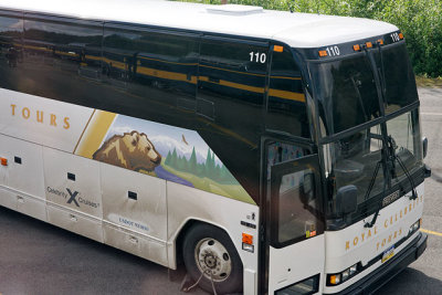 Tour Bus 110, waiting at Talkeetna Station